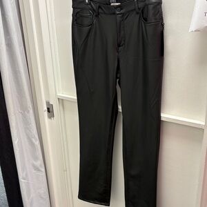 Jones New York Black Faux Leather Trousers- NWT